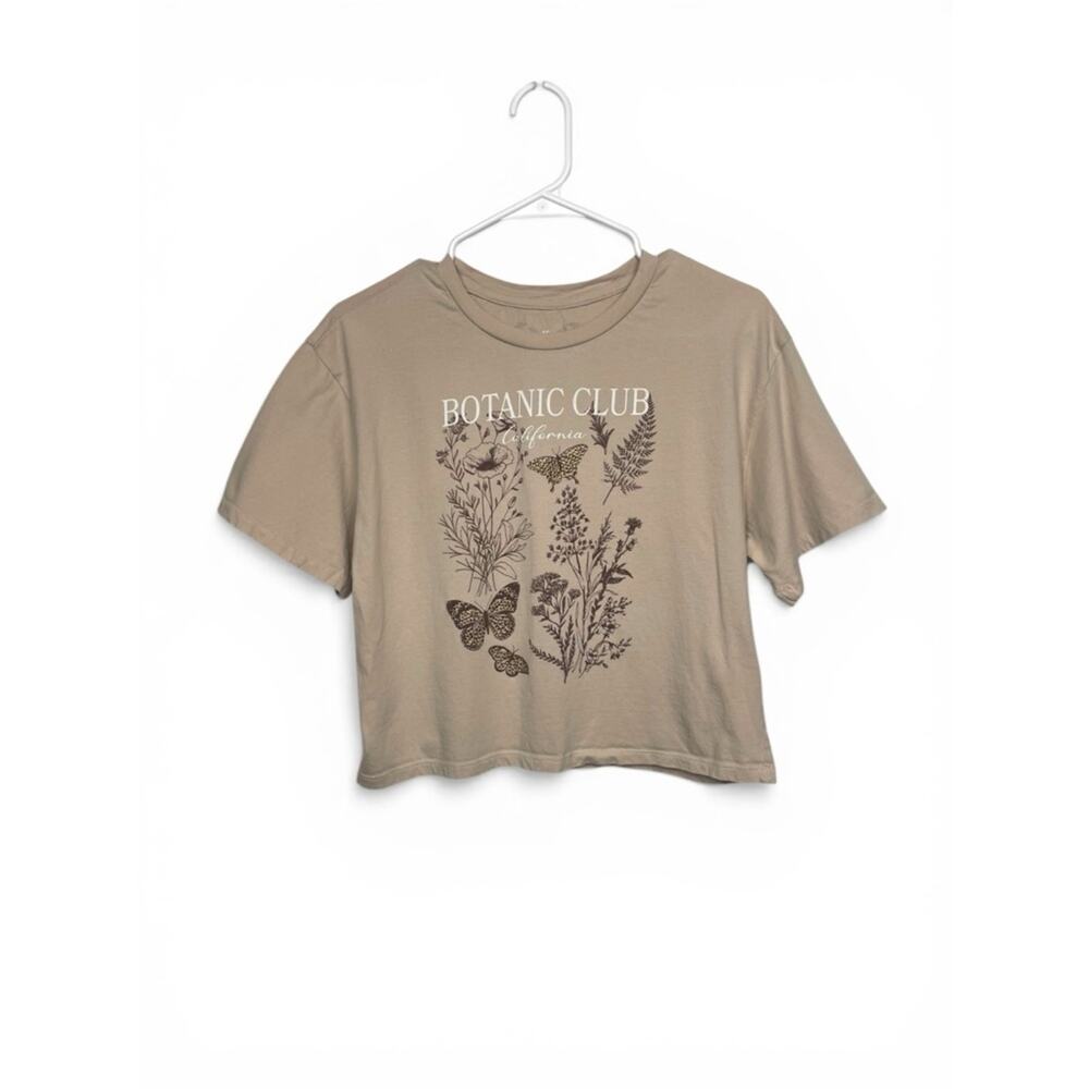 Botanic Club California Graphic crop Tee in Taupe spring house of cotton Large